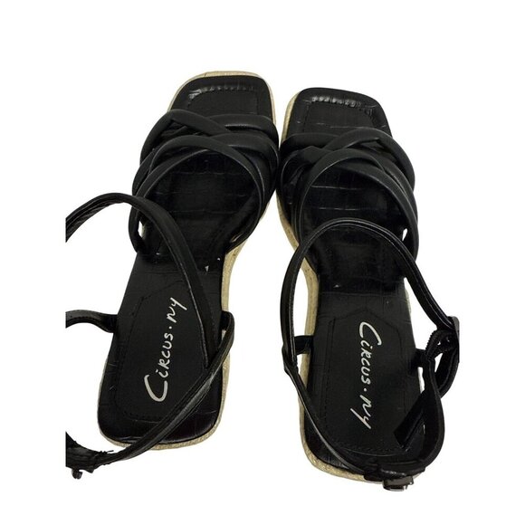 NEW Circus NY Sam Edelman Women's Sandals Wedge Black Platform Shoes Size 9 - Picture 6 of 8
